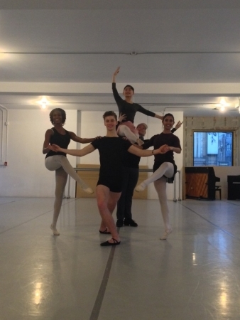 Young Dancer Program students with teacher Jeremy Nasmith (rear)